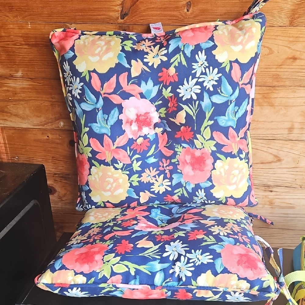 The Pioneer Woman Blue and Pink Floral Accent Pillows